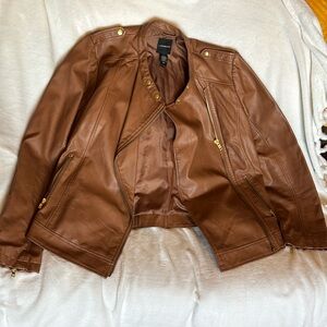 Brown pleather jacket